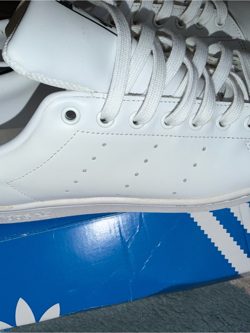 adidas White Stan Smith Classic Leather Sneakers - Picture 7 of 15